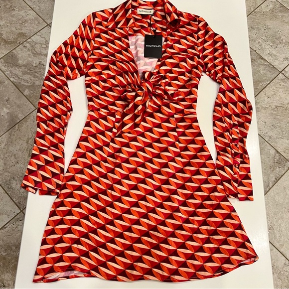 NICHOLAS Printed A-Line Mini Dress NWT! - Picture 6 of 10